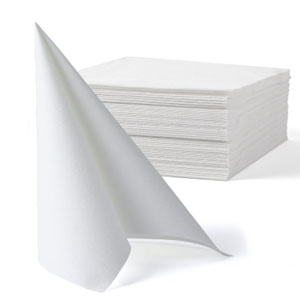 Dinner Napkins White - Airlaid 40x40cm 8x Fold - 25x Per Pack